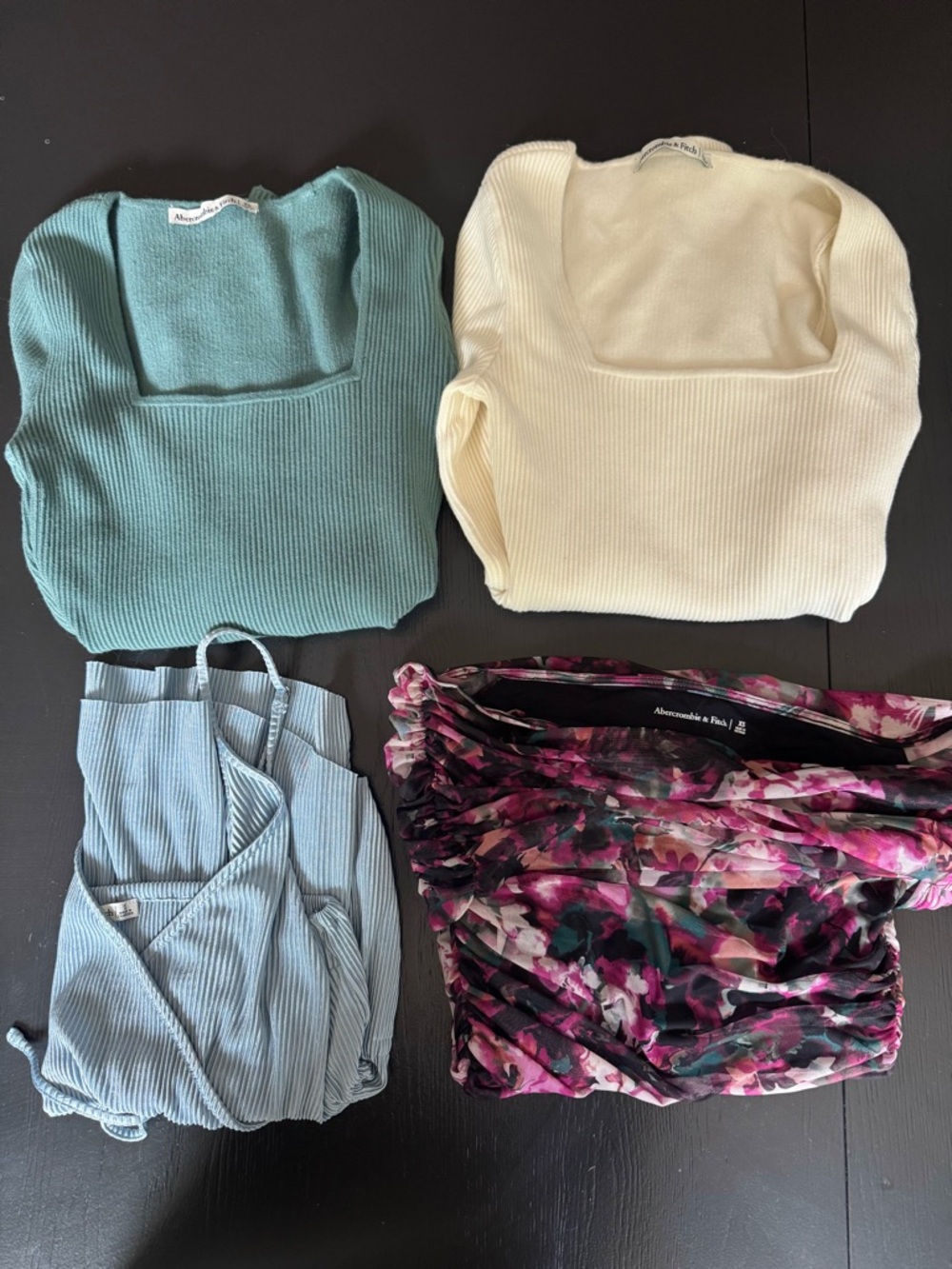 Abercrombie & Fitch Bundle: 4 items (3 XS bodysuits and 1 S tank top)